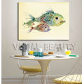 Fishes Animal Watercolor Painting For Diningroom